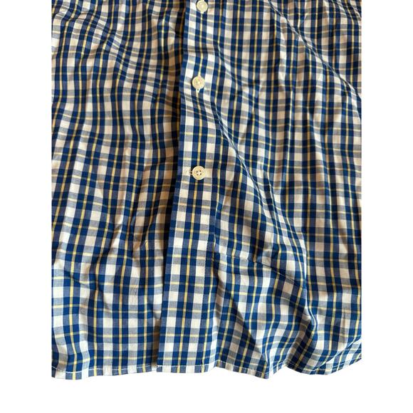 Dockers Blue Yellow White Plaid Long Sleeve Button Down Shirt Men's Size XXL - Picture 4 of 8